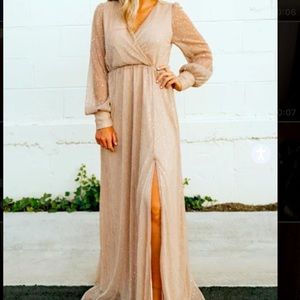 Baltic Born Abigail Sparkle Gown Champagne Dress